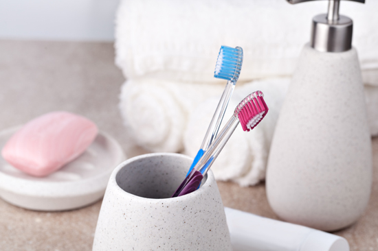 ペアの歯ブラシ