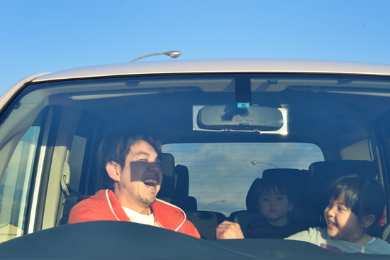親子でドライブ