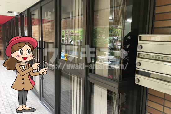 原一名古屋支店玄関前